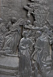 Base representing Alessandro Farnese receiving the ambassadors of Queen Elisabeth of England (detail)