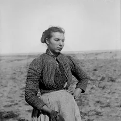 Portrait of young peasant in traditional clothing, Abruzzo, Italy, c.1900