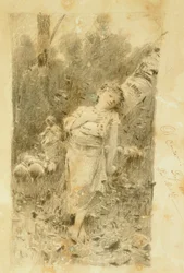 The shepherdess, by Francesco Paolo Michetti