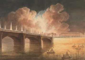 Fête pour la Paix Générale donnée à Paris le 18 Brumaire. Pont et Place de la Concorde, 1801-2