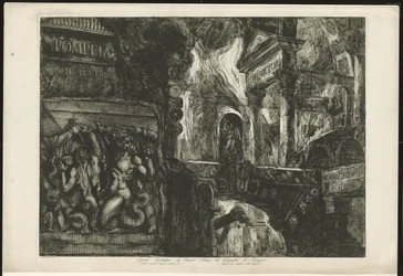 Title Page with Temple and Building Fragments