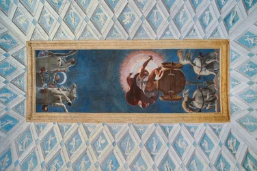 Chamber of the Sun and the Moon: the chariots of the Sun and of the Moon driven by Diana and Apollo
