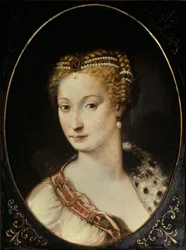 Portrait of Diane de Poitiers, Lady of Breze, Duchess of Valentinois. Painting by Francesco Primaticcio