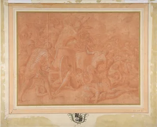 Ulysses and His Companions Fighting the Cicones Before the City of Ismaros (Study)