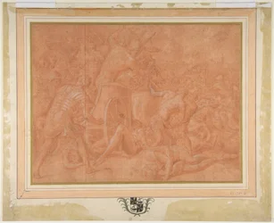 Ulysses and His Companions Fighting the Cicones Before the City of Ismaros, Study for a Destroyed Fresco in the Galerie d