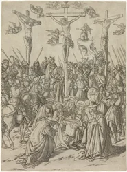 The Crucifixion with the Two Thieves, plate ten from the Life of the Virgin and Christ