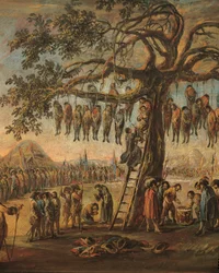 The Miseries of War: The Hanged Men (detail)