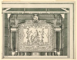 Transverse Section, Proscenium, and Curtain, Teatro Filarmonico, Verona