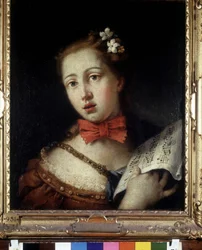 Venetian singer. Painting by F. Zugno