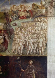 Allegory of Month of May, (detail) fresco by Francesco del Cossa, Palazzo Schifanoia, Salone dei Mesi