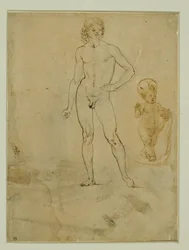 A Naked Youth, Standing; The Infant Jesus; Female Portrait Turned to the Right