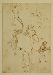 Three Children; A Putto