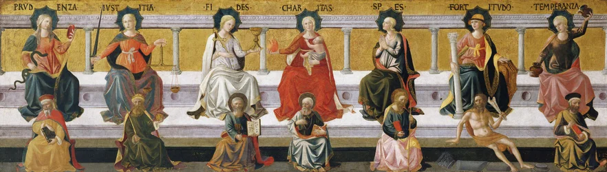 The Seven Virtues (Prudence, Justice, Faith, Charity, Hope, Fortitude, Temperance)