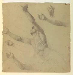 Figure Study for Diana and Her Attendants among the Constellations