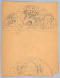 Sketches of Two Lunettes