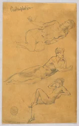 Three Sketches of Female Nudes