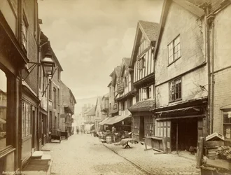 Butcher Row, Medieval Street in Coventry, Warwickshire