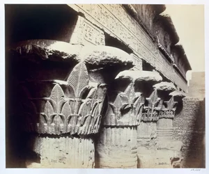 The capitals of the portico, Temple of Khnum, Esna, Egypt
