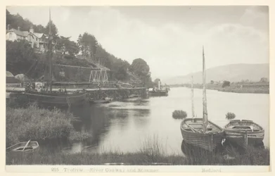 Trefriw - River Conway and Steamer, 1860-94