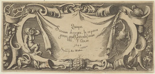 Title Plate, from Quinque Sensuum Five Senses, ca. 1655