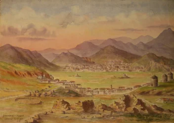 View of Smandria and Kondia on the island of Lemnos, Greece, April 1917