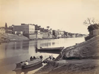 Banks of the Nile at Cairo, ca. 1857, printed 1870s