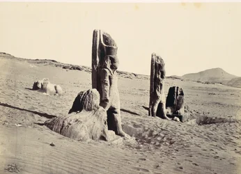 Colossi and Sphynx at Wady Saboua