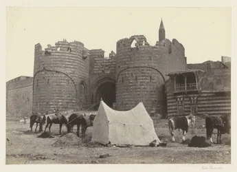 View of Bab al-Azab, gate to the citadel of Cairo