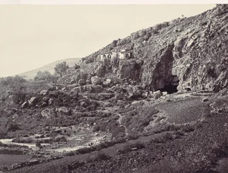 Principal Source of the Jordan, Flowing From a Cave Near Banias, ca. 1857