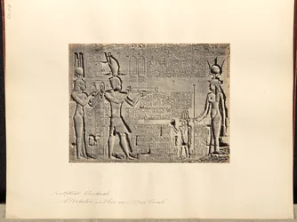 Sculptures, Denderah, Cleopatra and her son, Nero Caesar