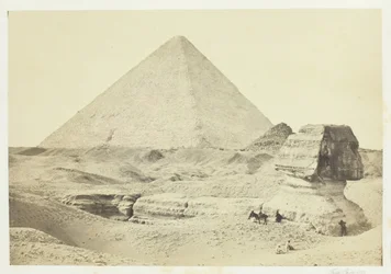 The Sphinx and the Great Pyramid, Giza, 1857