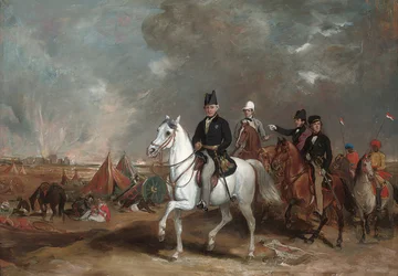The Viscount Hardinge, Governor-General of India, Accompanied by His Two Sons and Colonel Wood, on the Battlefield of Ferozeshah