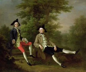 Portrait of David Garrick and William Windham of Felbrigg, c.1745
