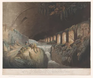 View of the ruins of the Villa Maecenas at Tivoli (View of the Subterranean Ruins of Maecenas