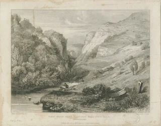 Dovedale - landscape (engraving)