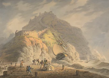 Scarborough: Shipwreck at the Foot of the Castle Cliff