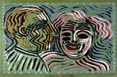 Couple with Profile of Marcel Duchamp