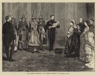 Her Majesty receiving the Burmese Embassy at Windsor Castle