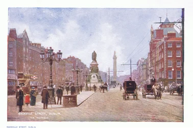 Sackville Street, Dublin, from Peeps at Many Lands: Ireland published by Adams & Charles, 1909