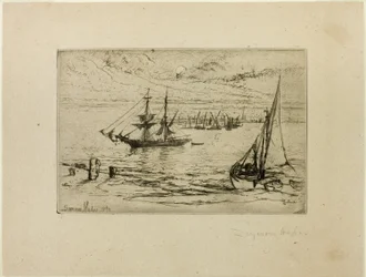 A Brig at Anchor