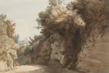 A View Near the Arco Scuro, Looking Towards the Villa Medici, Rome