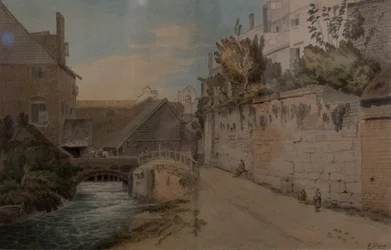 Exeter between the Quay Gate and West Gate outside the city walls