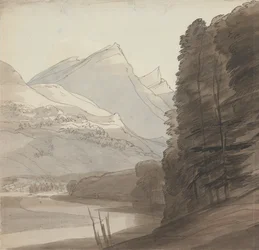 On the Side of the Rhine Near the Source, Light Coming from the Right