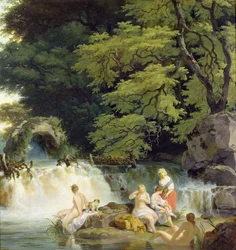 The Salmon Leap at Leixlip with Nymphs Bathing