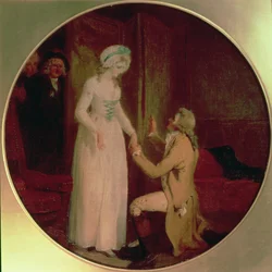 Young Marlow and Miss Hardcastle, scene from 