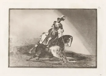 Charles V Spearing a Bull in the Ring at Valladolid, Plate 10 from La Tauromaquia