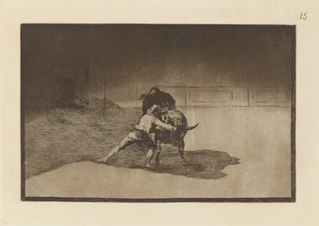 The Famous Martincho Places the Banderillas Playing the Bull with the Movement of his Body (Plate 15 from La tauromaquia)