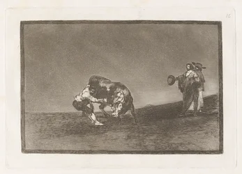 The Same Man Throws a Bull in the Ring at Madrid, Plate 16 from La tauromaquia
