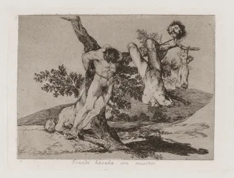 A Heroic Feat! With Dead Men!, Plate 39 from The Disasters of War