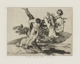 An Heroic Feat! With Dead Men!, plate 39 from the series The Disasters of War